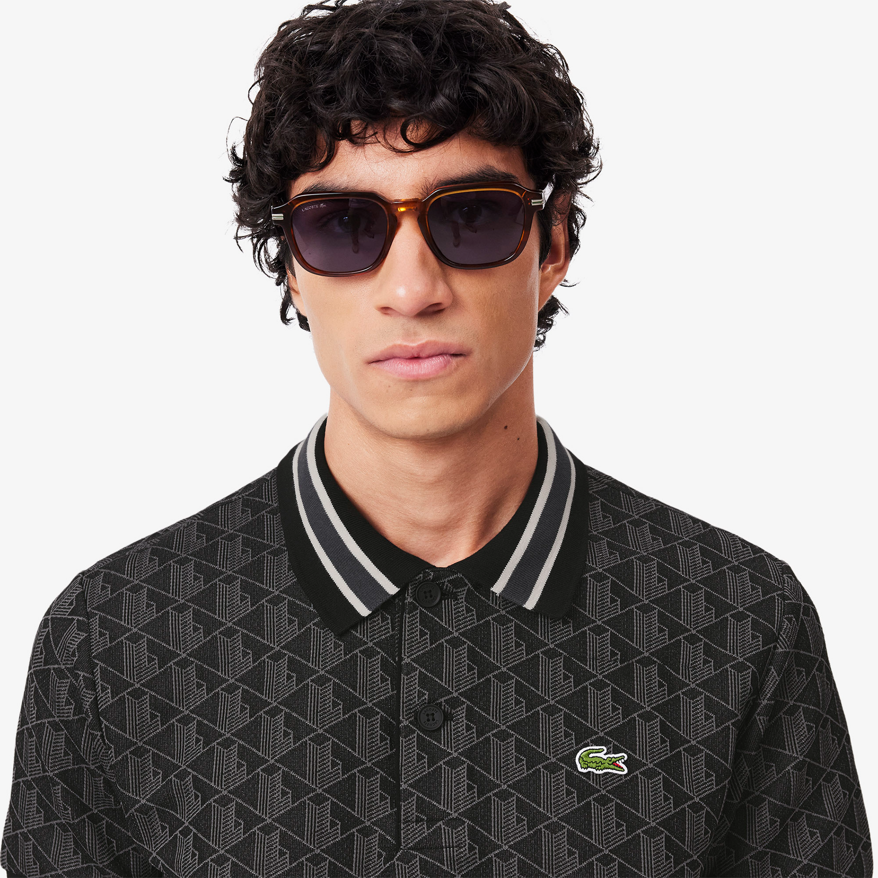 Polo classic fit jacquard monogramme
