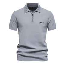 Polo Boss à Manches Courtes et Demi Zip