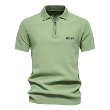 Polo Boss à Manches Courtes et Demi Zip