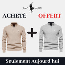 Pull Col Zippé  R&L 1+1 (DÉSTOCKAGE)
