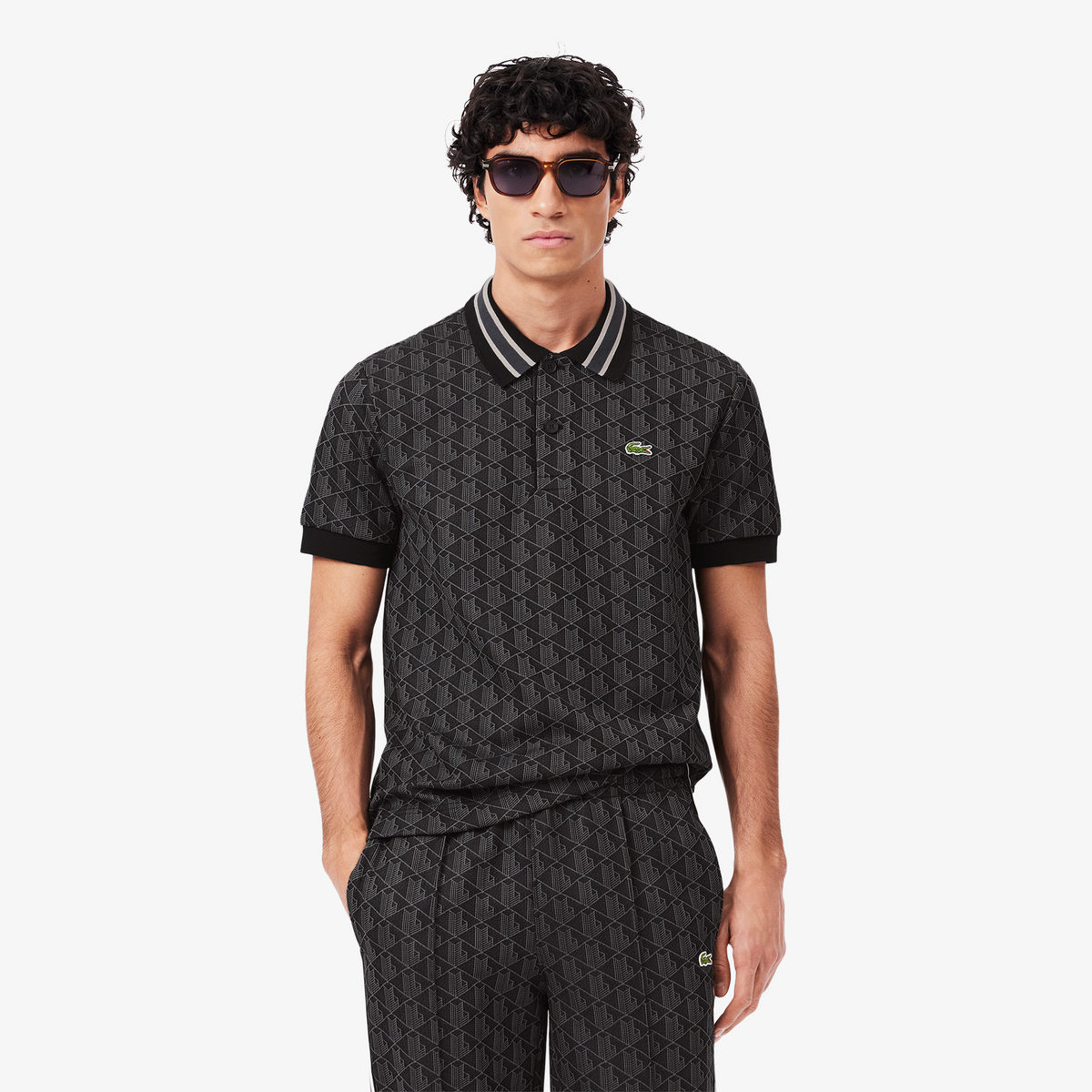 Polo classic fit jacquard monogramme